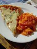 Pizza de avena con ensalada light