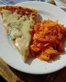 Pizza de avena con ensalada light