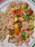 Camarones con vegetales