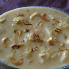 A picture of Egg Rasmalai.