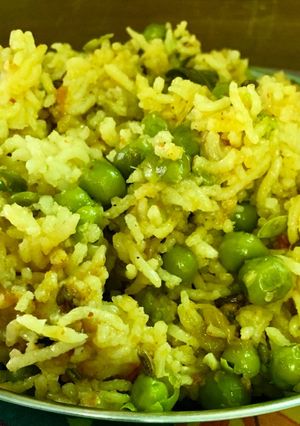 A picture of Matar pulav.