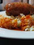 Niños envueltos con arroz
