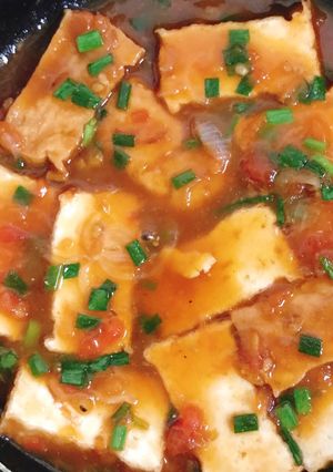 Hình của món Đậu hủ sốt cà (chay).