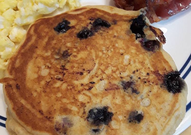 Recipe of Homemade Buttermilk Blueberry Pancakes