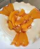 Deliciosa gelatina de leche y durazno