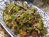 Balado hijau ikan bilih campur tempe