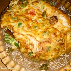 A picture of Veggie bread omelet.