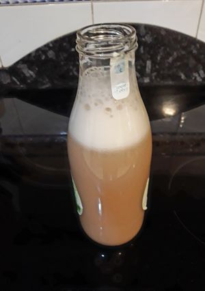 A picture of Almond Milk with Carob Flour and Fenugreek.