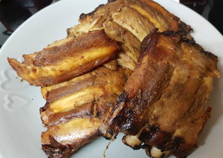 Step-by-Step Guide to Make Quick Slow cooker salt n pepper seasoned ribs 😘