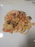 Espaguetis con trucha