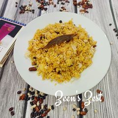 A picture of Pahadi Mixed Rajma Pulao with Lakadong Turmeric.