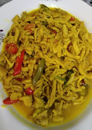 Foto resep Tumis usus ayam bumbu kuning