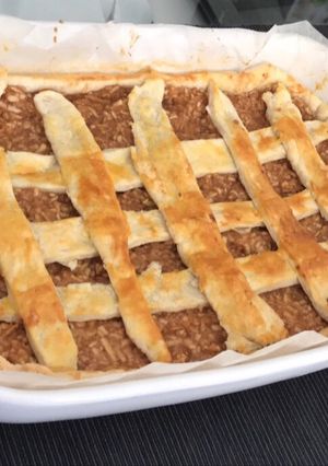 Almás-rácsos leveles tésztából recept fotója