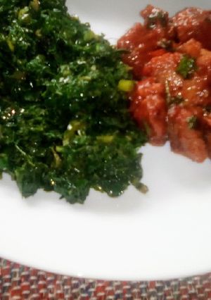 A picture of Wet fried pork.
