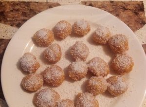 Una foto de Trufas con budín de naranja