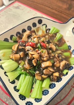 Foto resep Pakcoy siram jamur