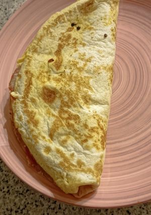 Una foto de Wrap de tomate, queso, atún y huevo