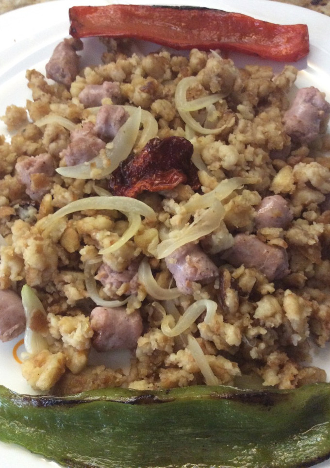 Una foto de Migas de longaniza