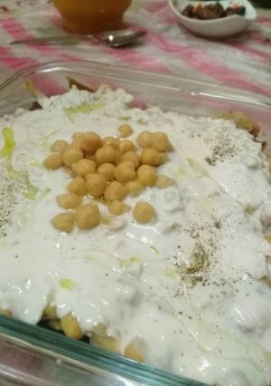 صورة لوصفة فتة حمص