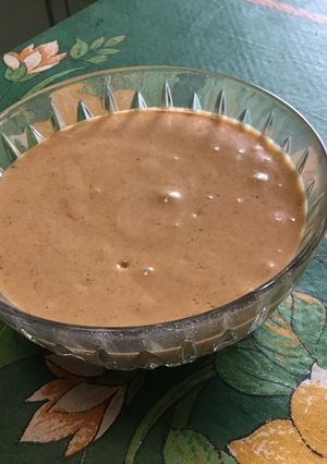 Une photo de Sauce salade crémeuse moutarde tomate cumin