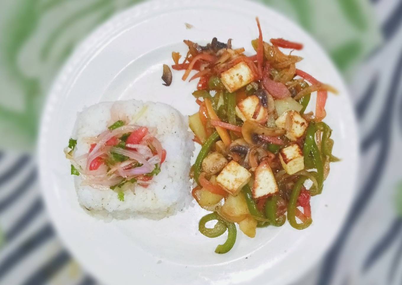 Stir fry Mushroom paneer mix veggies 🍄🍄🍄