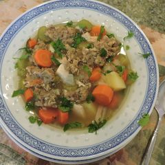 A picture of Chicken Liver Dumplings.