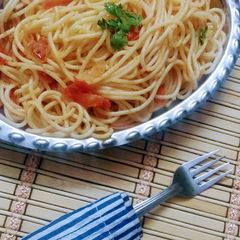 Tomato spaghetti A picture of Tomato spaghetti.