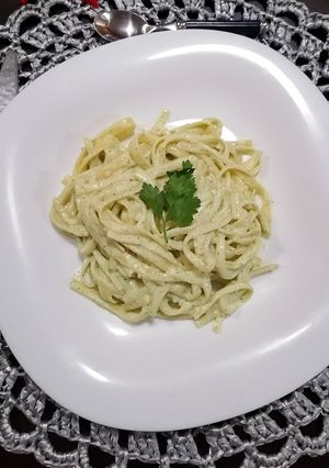 Una foto de Tagliatelle al perejil 🎄🍝