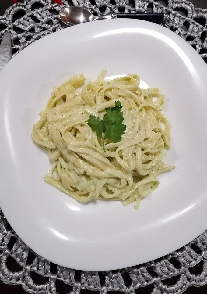 Una foto de Tagliatelle al perejil 🎄🍝