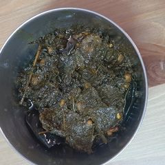 A picture of Gongura chutney(pitwaa chutney)method 2.
