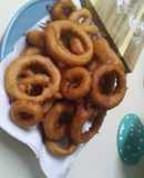 Homemade fried onion rings