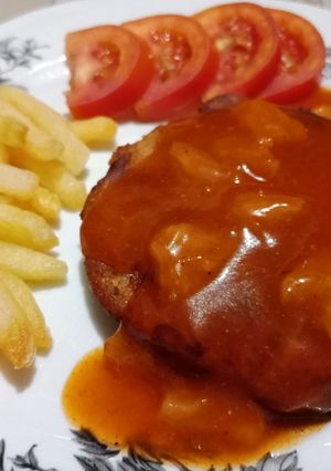 Foto resep Steak Saos BBQ (Vegan) Maknyuss