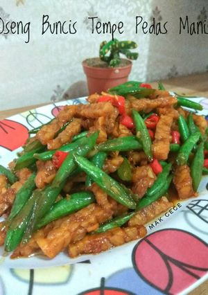 Foto resep Oseng Buncis Tempe Pedas Manis