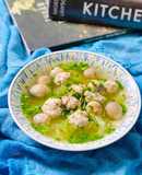 Canh Dưa Hấu Non Nấu Giò Sống Nấm Rơm