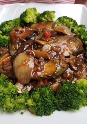 Foto resep Sapo Terong, Jamur, Daging Sapi