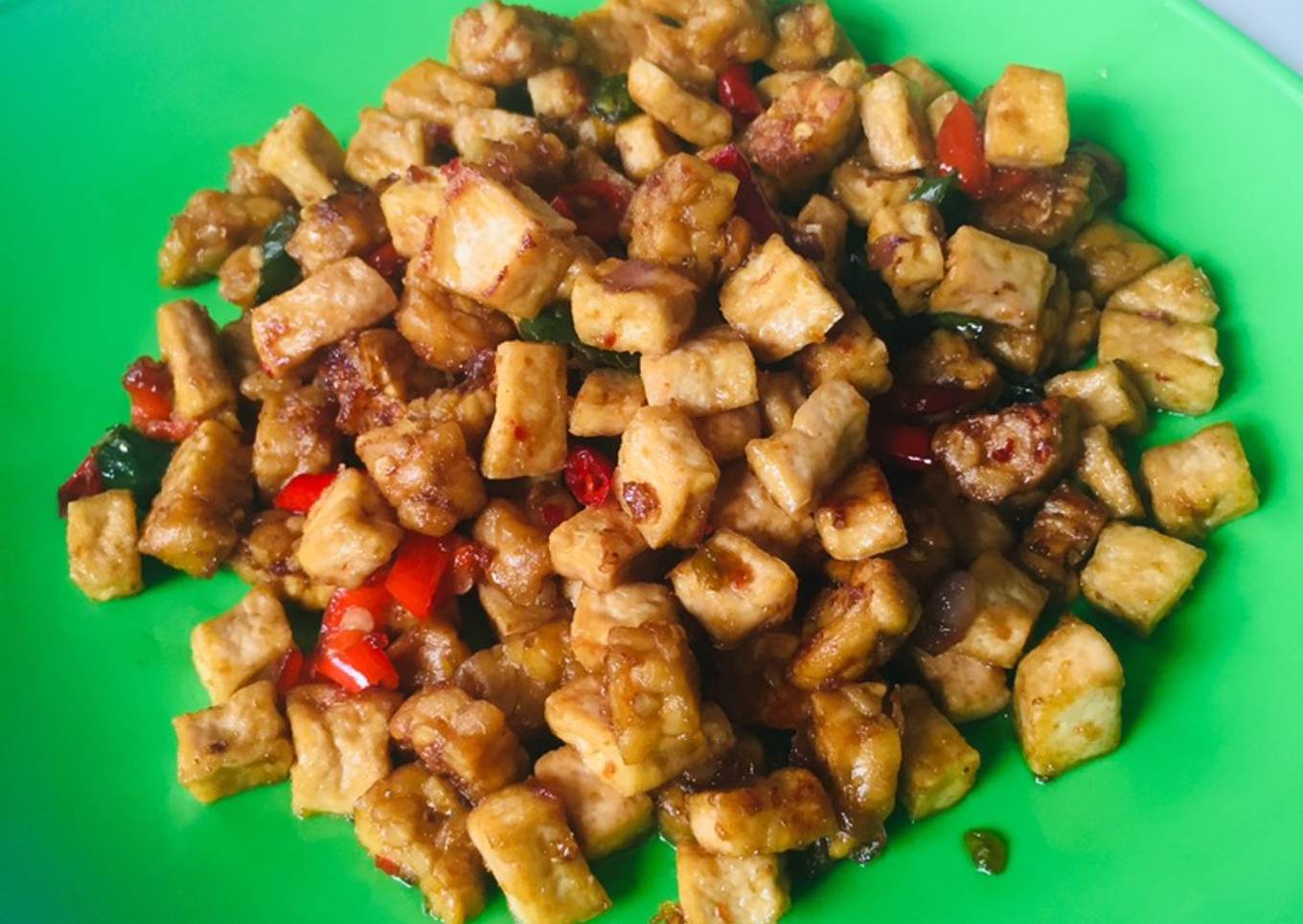 Oseng tahu tempe sederhana