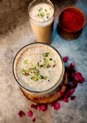 A picture of Homemade Thandai.