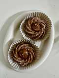 Mini Tortine al Cioccolato con un Cuore di Panettone e Dulce de Leite