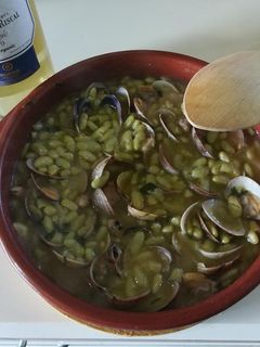 Una foto de Judías verdinas con almejas