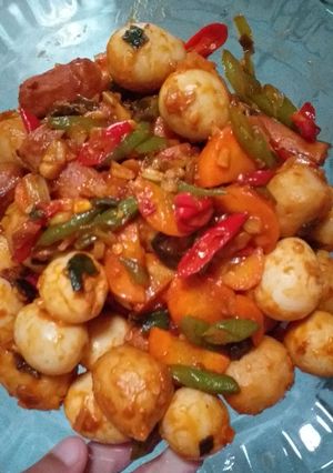 Foto resep Sayur campur sosis dan bakso saus tiram