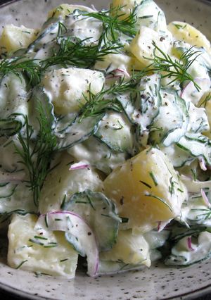 A picture of Potato, Cucumber & Dill Salad.