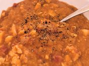 A picture of red lentil stew