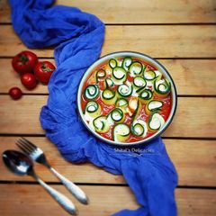 A picture of Zucchini roll ups lasagna (Vegetarian oven baked).