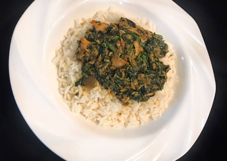 Recipe of Quick White rice and vegetable sauce