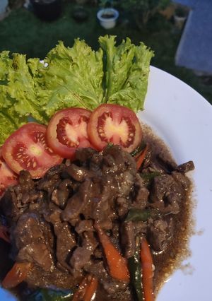 Foto resep Sapi Lada Hitam Saori