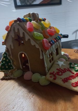 Una foto de Casa de Galleta Jengibre Navideña