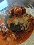 Zapallitos rellenos con carne picada y tuco