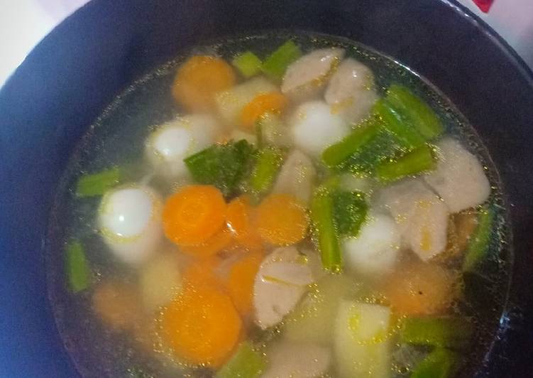 Sop baso telor puyuh simpel