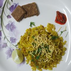 Aloo poha A picture of Aloo poha.