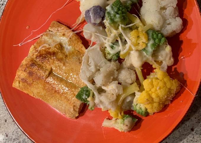 Come a Fai  Fatto in casa super veloce Salmone con cavolo colorato